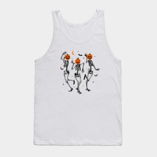 Dancing Skeleton Pumpkin Tank Top